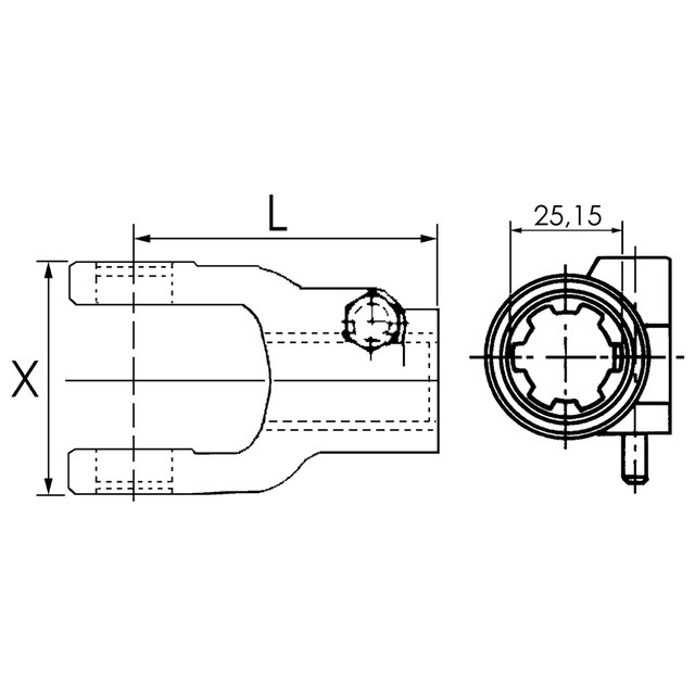 Machoire Extremite Specifique 6C 25,15 22X55 référence fournisseur WAL1011100